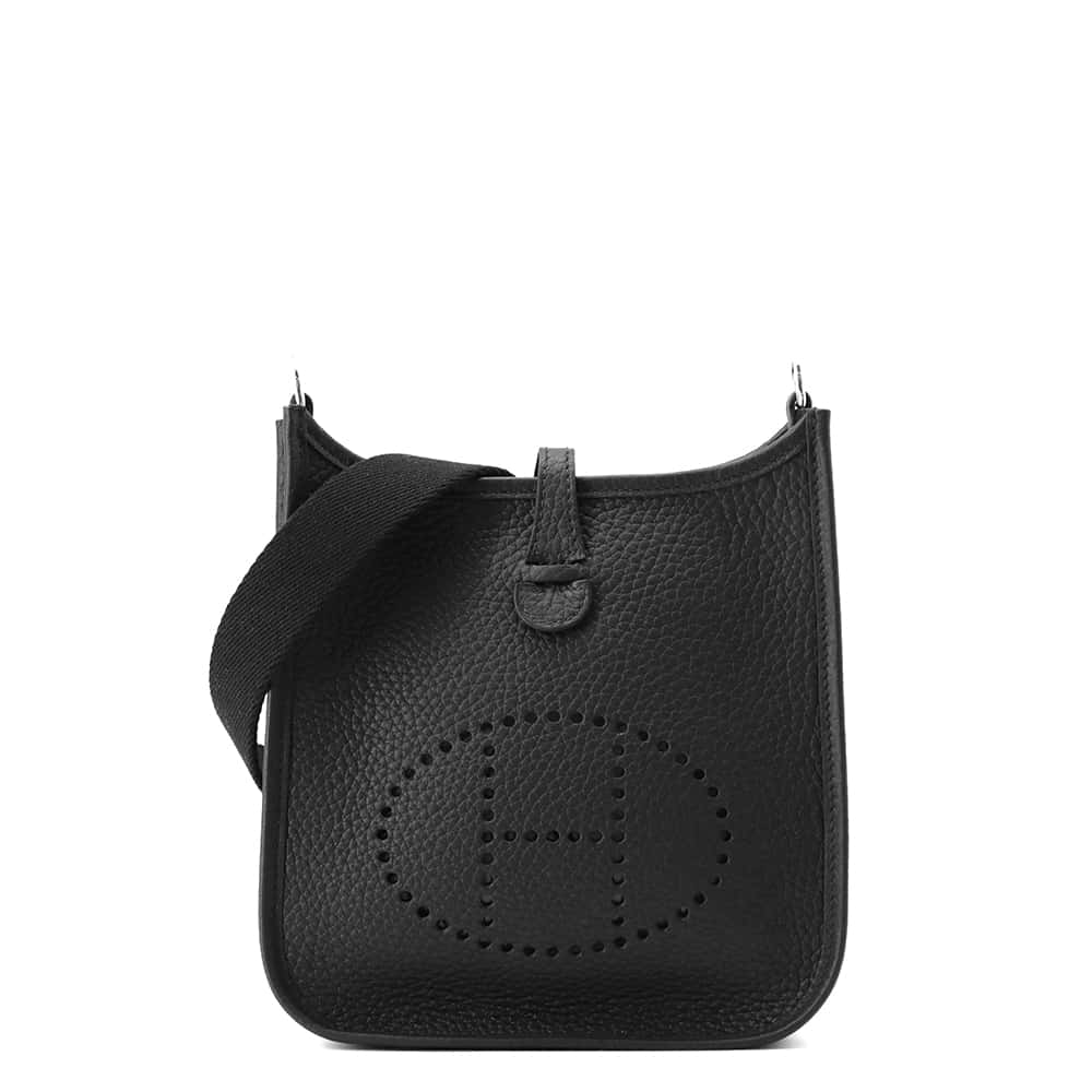 HERMES Evelyne Black Taurillon Clemence Size TPM