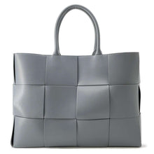 Load image into Gallery viewer, Bottega Veneta Maxi INTRECCIATO Arco Tote Bag Gray Leather Size Large
