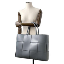 Load image into Gallery viewer, Bottega Veneta Maxi INTRECCIATO Arco Tote Bag Gray Leather Size Large
