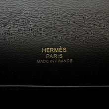 将图像加载到图库查看器中，HERMES Pochette Kelly Black Swift Leather
