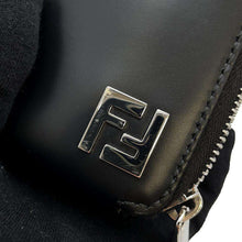 将图像加载到图库查看器中，FENDI Zucca Organizer Shoulder Bag Black7M0357 PVC Coated Canvas Leather
