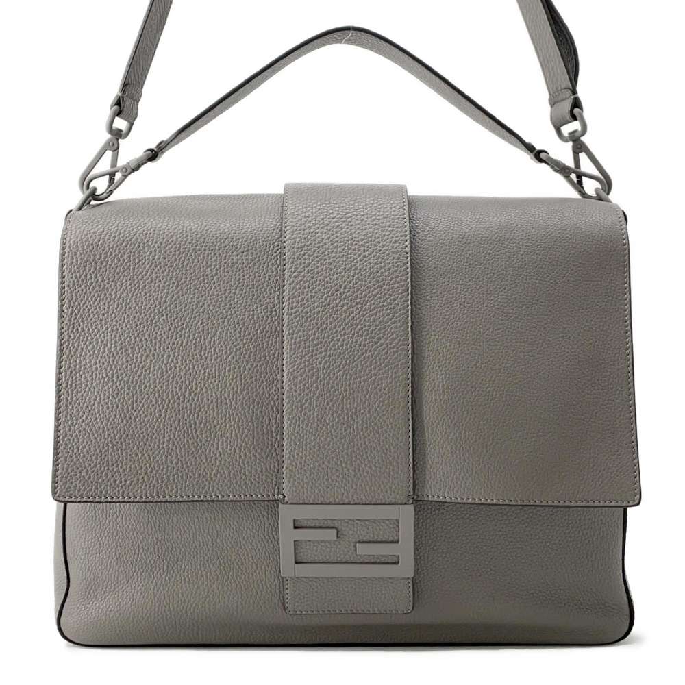 FENDI 2WAY Shoulder Bag Gray7VA536 Leather