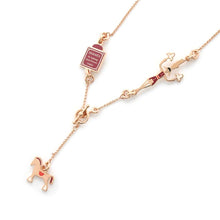 将图像加载到图库查看器中，HERMES Cheval Necklace Pink Gold Gold Plated
