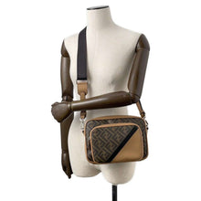 Load image into Gallery viewer, FENDI Zucca Shoulder Bag Brown7VA607 Leather PVC
