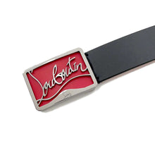 Load image into Gallery viewer, Christian Louboutin RICKY BELT35 Black/Red1195192 Leather Size 95
