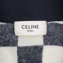 Load image into Gallery viewer, CELINE Knit polo shirt long sleeve Size XS Black/White2A364997D Cotton100%
