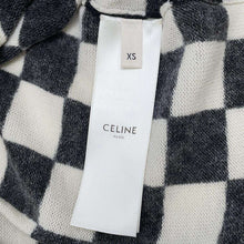 Load image into Gallery viewer, CELINE Knit polo shirt long sleeve Size XS Black/White2A364997D Cotton100%
