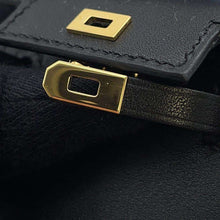 将图像加载到图库查看器中，HERMES Kelly Twilly Black Tadelakt Leather Silk
