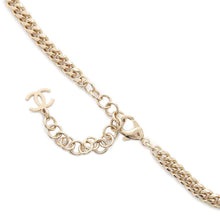 Load image into Gallery viewer, CHANEL CHANEL logo double heart choker necklaceABB646 Metal strass
