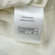 将图像加载到图库查看器中，CHANEL No-collar Tweed Jacket Size 38 WhiteP74453 V66060 Cotton70 % Nylon18% Rayon12%
