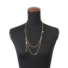 将图像加载到图库查看器中，HERMES Multi Stone Chaine d&#39;Ancre Necklace 18K Pink Gold
