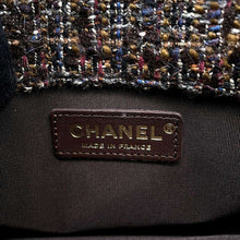 Load image into Gallery viewer, CHANEL top handle chain shoulder bag Brown Tweed Wood Size 23
