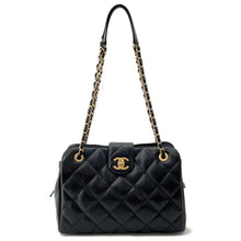 Load image into Gallery viewer, CHANEL Matelasse Large Bowling Bag BlackAS4978 Soft Caviar Leather
