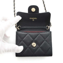 Load image into Gallery viewer, CHANEL Matelasse Classic Chain Wallet BlackAP0238 Caviar Leather
