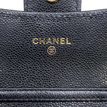 将图像加载到图库查看器中，CHANEL Matelasse Classic Chain Wallet BlackAP0238 Caviar Leather
