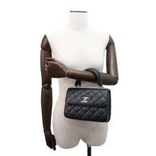 将图像加载到图库查看器中，CHANEL Trendy CC Top Handle Mini Flap Bag BlackAS4654 Lambskin
