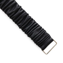 Load image into Gallery viewer, CHANEL CC Logo Belt Size 80/32 Black Rubber Faux Pearl Rhinestone
