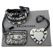 Load image into Gallery viewer, BALENCIAGA Neo Cagoule Graffiti 2way Handbag Black/White700451 Lambskin Size XS
