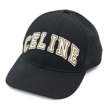 将图像加载到图库查看器中，CELINE logo baseball cap Size XL Black2AK04969P.38NO Cotton100%
