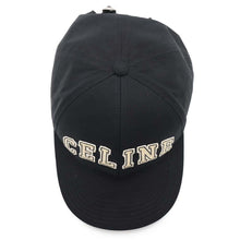 将图像加载到图库查看器中，CELINE logo baseball cap Size XL Black2AK04969P.38NO Cotton100%
