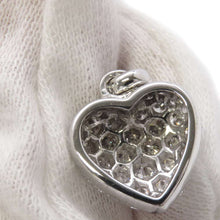 将图像加载到图库查看器中，CARTIER heart pave diamond necklaceB3004800/B7006300 18K White Gold
