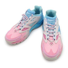 将图像加载到图库查看器中，LOUIS VUITTON Tatic line Sneakers Pink/Light Blue1AARJ9 Fabric Suede Size 8
