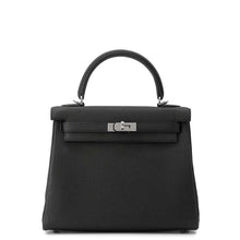 Load image into Gallery viewer, HERMES Kelly Retourne Black Togo Leather Size 25
