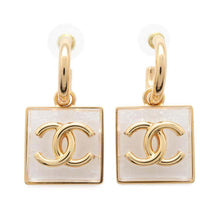 Load image into Gallery viewer, CHANEL CC Logo Skeleton Earrings TransparentABA586 Acryl Metal
