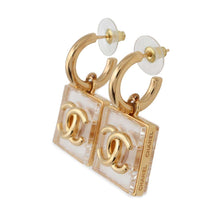 Load image into Gallery viewer, CHANEL CC Logo Skeleton Earrings TransparentABA586 Acryl Metal
