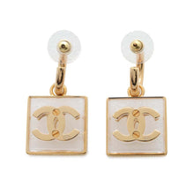 Load image into Gallery viewer, CHANEL CC Logo Skeleton Earrings TransparentABA586 Acryl Metal
