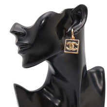 Load image into Gallery viewer, CHANEL CC Logo Skeleton Earrings TransparentABA586 Acryl Metal
