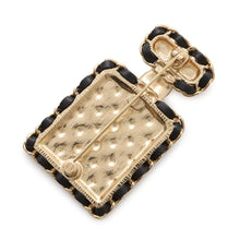 Load image into Gallery viewer, CHANEL No.5 motif Brooch Black Metal Lambskin
