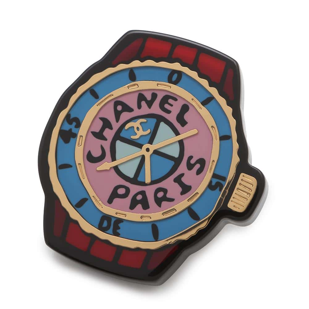 CHANEL J12 motif Brooch Multicolor Metal