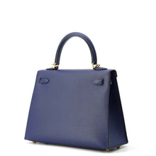 将图像加载到图库查看器中，HERMES Kelly Sellier Blue Saphir Epsom Size 25
