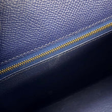 将图像加载到图库查看器中，HERMES Kelly Sellier Blue Saphir Epsom Size 25
