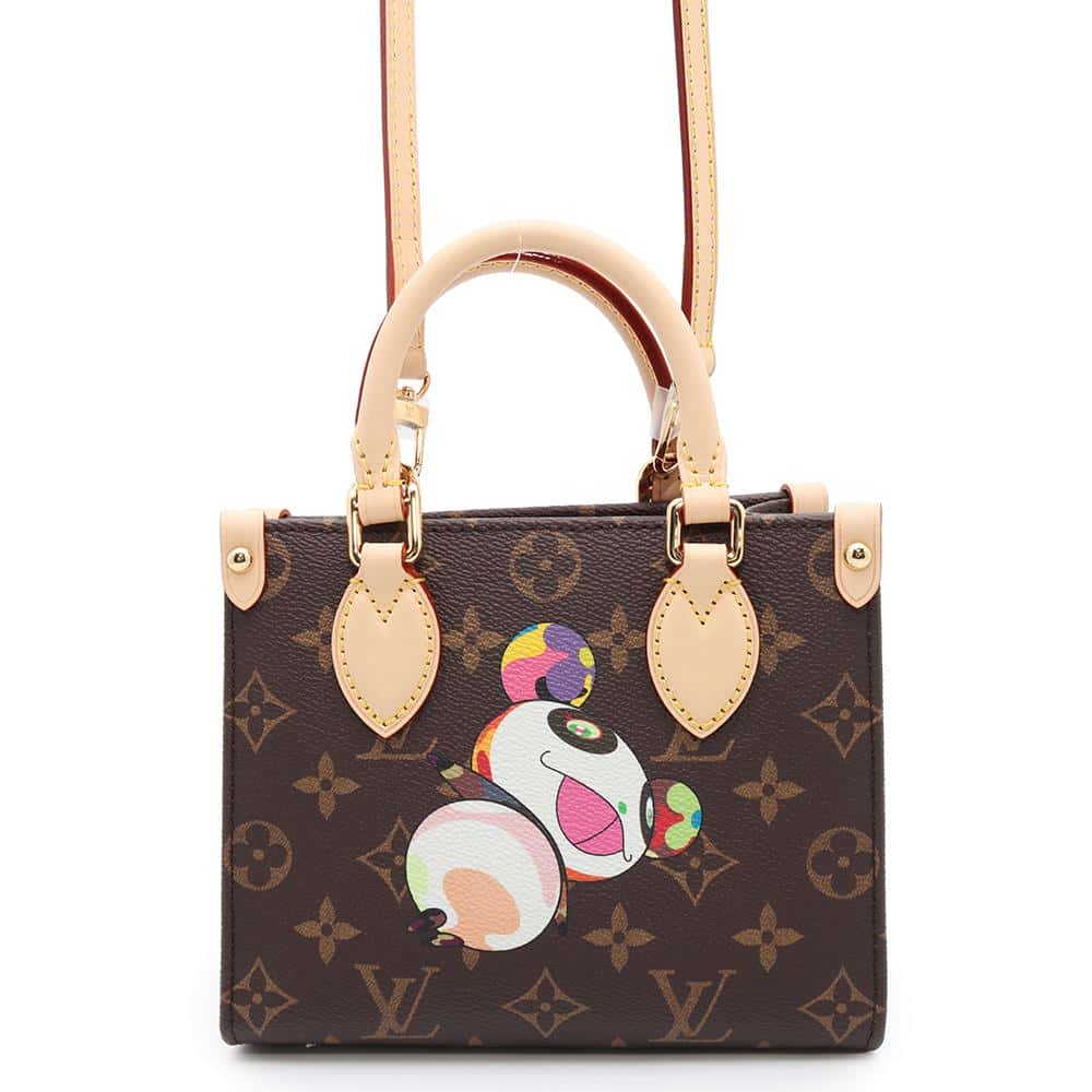 LOUIS VUITTON LV × TM Onthego RedM13668 Monogram Panda Takashi Murakami Size BB