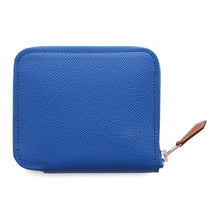 将图像加载到图库查看器中，HERMES Azap silk in compact Blue france Epsom
