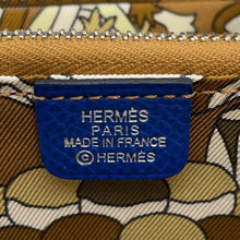 将图像加载到图库查看器中，HERMES Azap silk in compact Blue france Epsom
