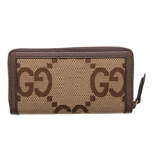 将图像加载到图库查看器中，GUCCI Jumbo GG Bamboo Round Long Cloth Brown658634 Canvas/Leather
