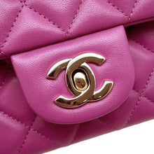 Load image into Gallery viewer, CHANEL Mini Matelasse ChainShoulder Bag PurpleA69900 Lambskin Size 20
