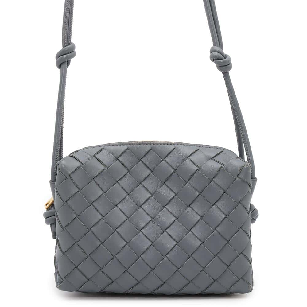 Bottega Veneta INTRECCIATO Loop Shoulder Bag Gray680254 Leather