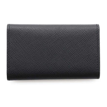 Load image into Gallery viewer, PRADA Geometric Pattern 4-Row Key Case Black1PG004 Leather
