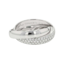 将图像加载到图库查看器中，TIFFANY&amp;Co. Paloma Melody 2 Band Ring Size Approximately No. 1260574189 18K White Gold
