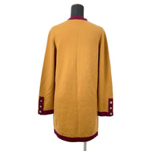 Load image into Gallery viewer, CHANEL COCO Button cardigan Size 36 Mustard/PurpleP71510 Cashmere100%
