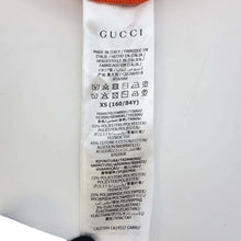 将图像加载到图库查看器中，GUCCI Logo Knitted Fabric Size XS Orange/Black644599 Polyester55% Cotton45%
