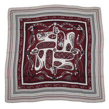 将图像加载到图库查看器中，HERMES Carre Geant Festival Des Amazones Amazon Festival Bandana Size 140 Burgundy / Natural / Black Cashmere70% Silk30%
