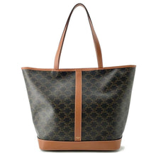 Load image into Gallery viewer, CELINE Triomphe Cabas Tote Bag Tan115072 PVC Calf Leather Size Medium
