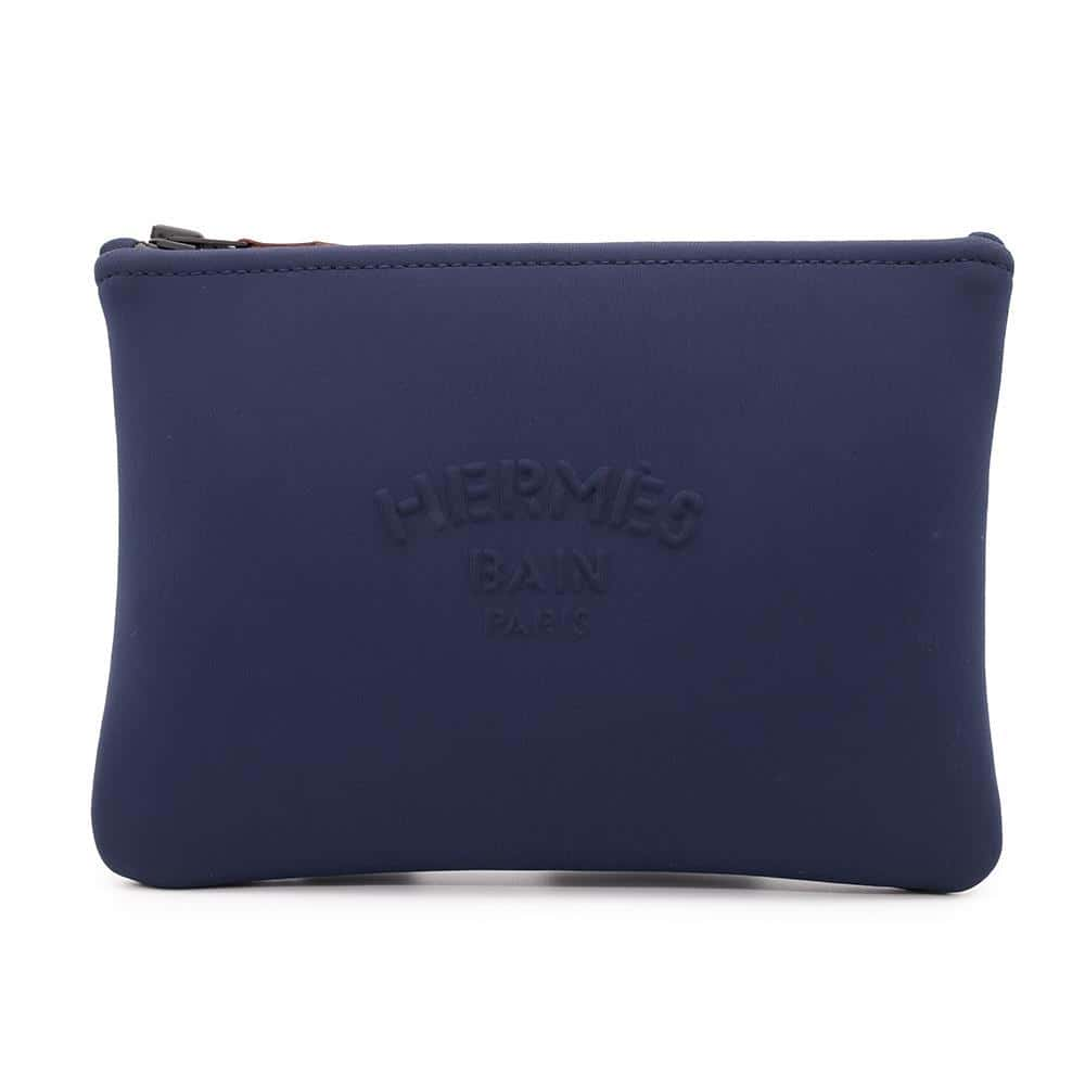 HERMES Neovan Navy Nylon Polyurethane Size PM