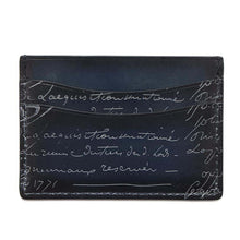 Load image into Gallery viewer, Berluti Bamboo Neo Card Case Navy Leather
