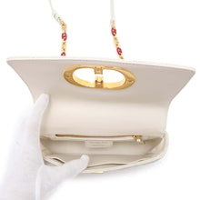 将图像加载到图库查看器中，Dior Karo Che Shoulder Bag 2021 Limited Edition White/RedM9241UWHC Leather Size Small
